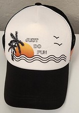 Roxy Trucker Hat Girl's 7-14 Reggae Town Cap Just Do Fun 