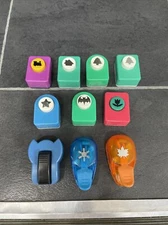 Vintage Paper Hole Punchers For Arts And Crafts 1.25 Inch By 1.75 Lot Of 10