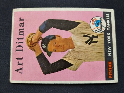 1958 Topps Baseball Card # 354 Art Ditmar - New York Yankees (VG)