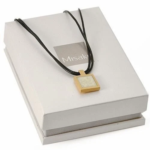 MISAKI -  Mother Of Pearl Gold Tone Designer Necklace -GIFT BOXED - Image 3 of 3