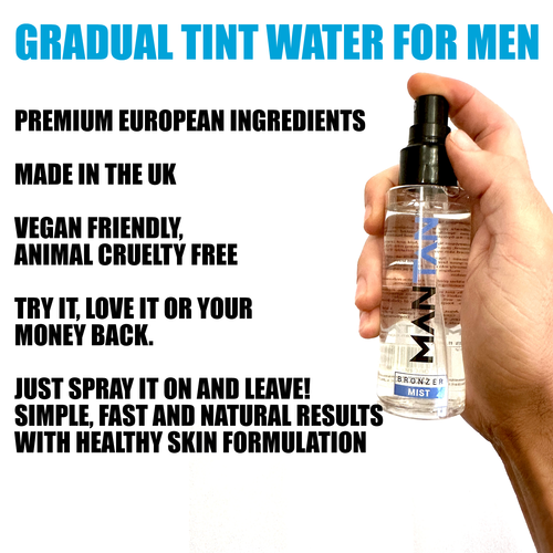 Mens Tinted Water Spray Moisturiser - Quickest Tan for MAN! Just Spray & Go! - Picture 4 of 5
