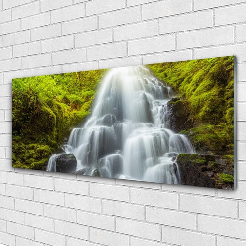 Tableau Toile 125x50 Cm Nature Mer Chute D'eau - Impression Moderne, Décoration Murale