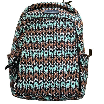 Vera Bradley Campus Backpack Bookbag Sierra Stream Blue Brown XL Campus Backpack - Performance Twill | Vera Bradley – Vera  main image 3