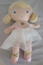 RARE Kids Preferred First Baby Doll Pink Yellow Blonde Plush 2019 Heart Stripes