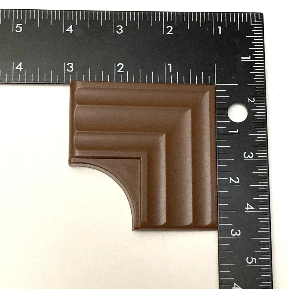 4 PAK MIRR EDGE Mirror Molding Contemporary Corner Plates ROYAL OAK - Image 2 of 2