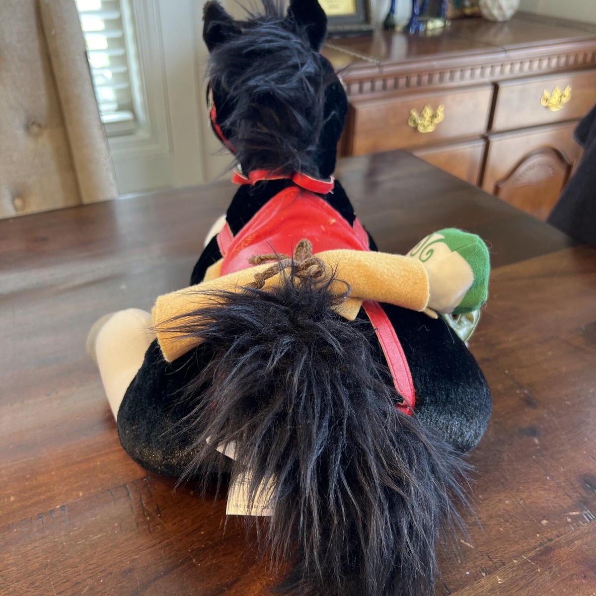 Vintage Disney Store Mulan Khan 16” Black Horse Plush