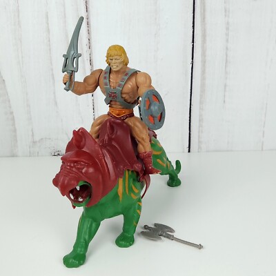 MOTU 1982 Mexico HE-MAN BATTLE CAT Complete Vintage - Main Image