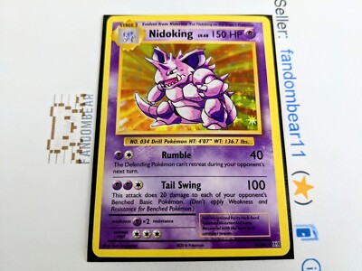 Nidoking HOLO RARE card 45/108 XY Evolutions Drill Pokemon TCG