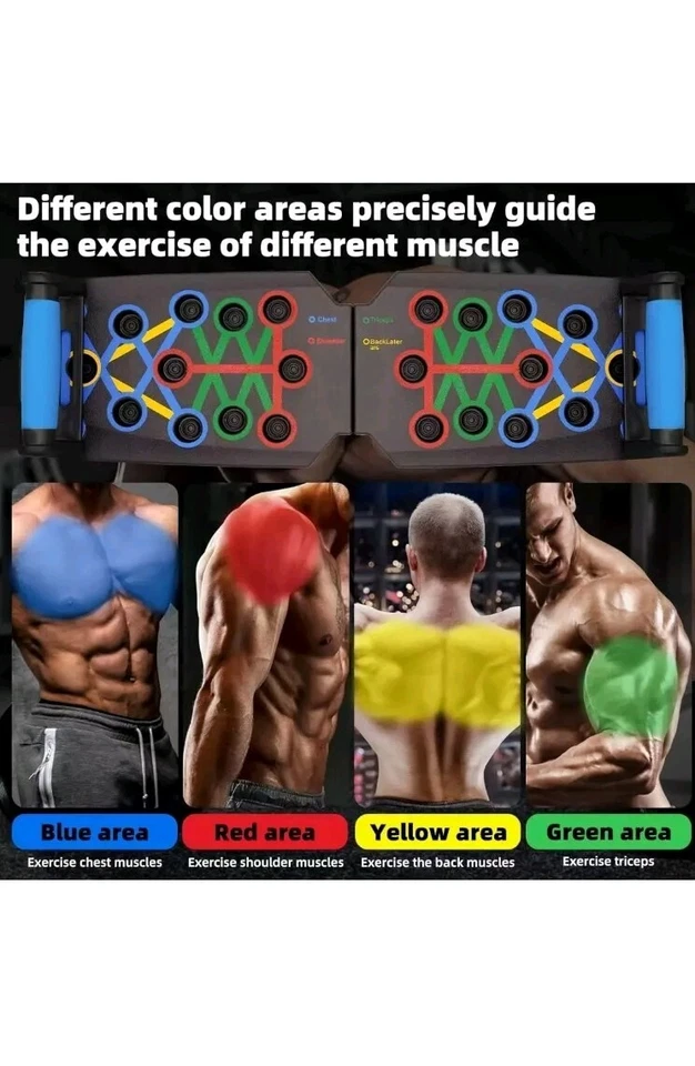 28 in 1 Push Up Rack Board System Fitness Workout Train Home Gym Exercise Stands - Image 2 of 4