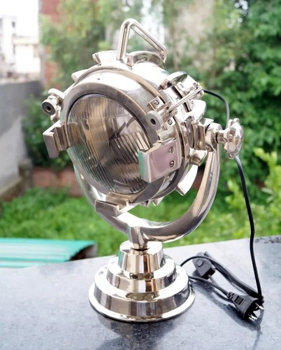 Chrome Table Lamp Search light Spotlight Nautical Lamp Light Home/Office Décor - Picture 2 of 7