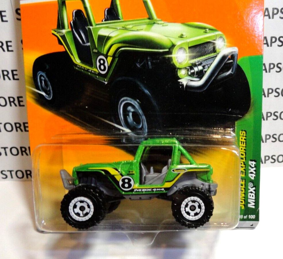 2011 MATCHBOX METALFLAKE GREEN MBX 4X4 "JEEP", JUNGLE EXPLORERS, MBX #99, VHTF