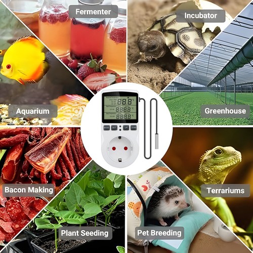 Digital LED temperature controller thermostat control temperature sensor controller 230V de - Picture 10 of 12