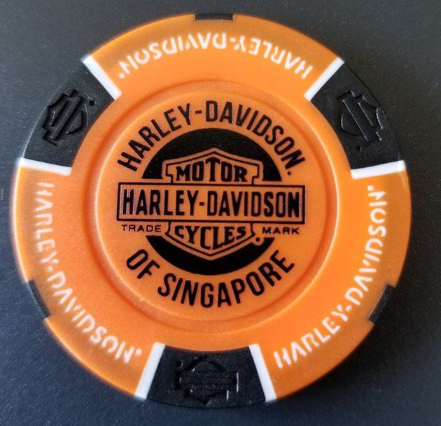 HD OF SINGAPORE (Orange/Black) International Harley Poker Chip eBay