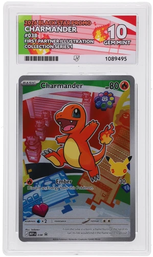 Graded ACE 10 2026 Charmander Black Star Pro 038 First Partner Illustration