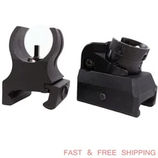 T actical Aluminum Low Profile Front &Rear Sight Set For Picatinny Diopter Scope