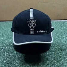 Vintage 90s LA Raiders Logo Athletic Strap Back Hat Cap One Size Black NFL