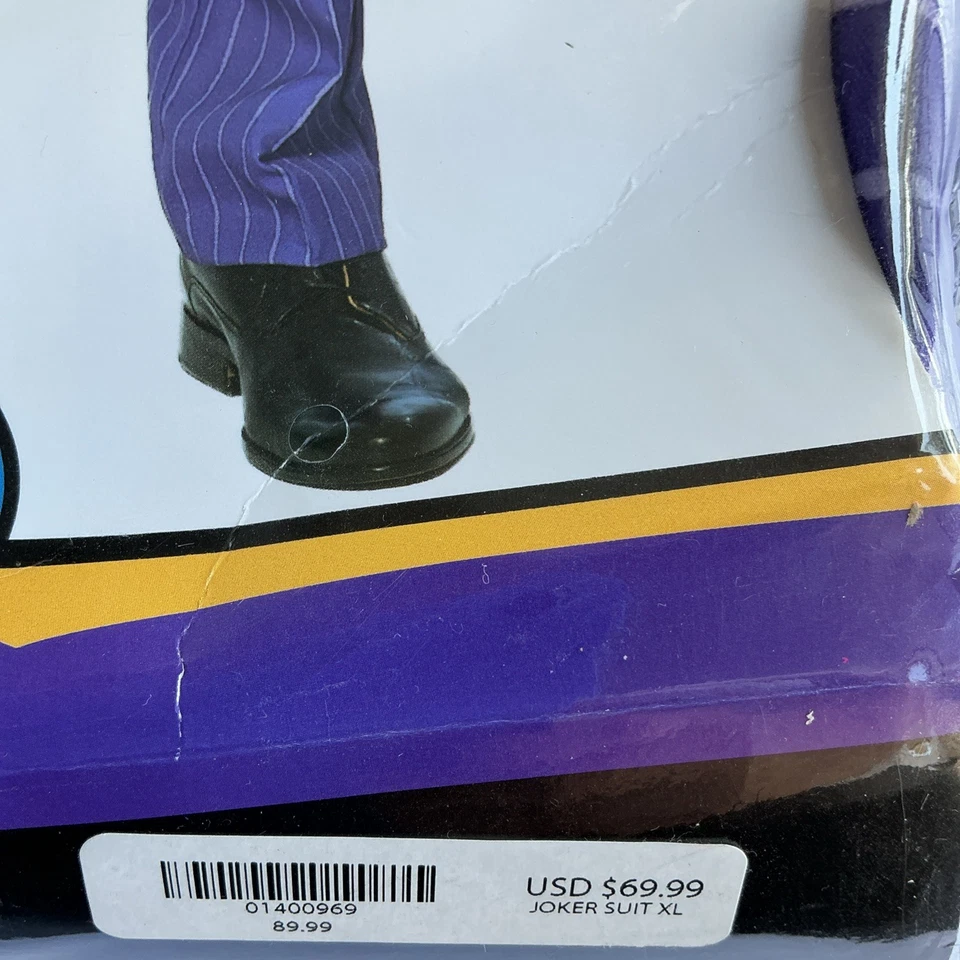 Spirit DC Joker Suit Costume Adult XL Purple Halloween Cosplay New With Tags - Image 4 of 4