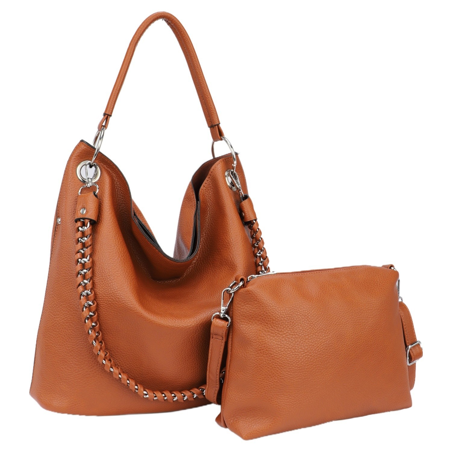 Juego de bolsa cubo madre-hija recortada con cadena - con bolsa interior extraíble