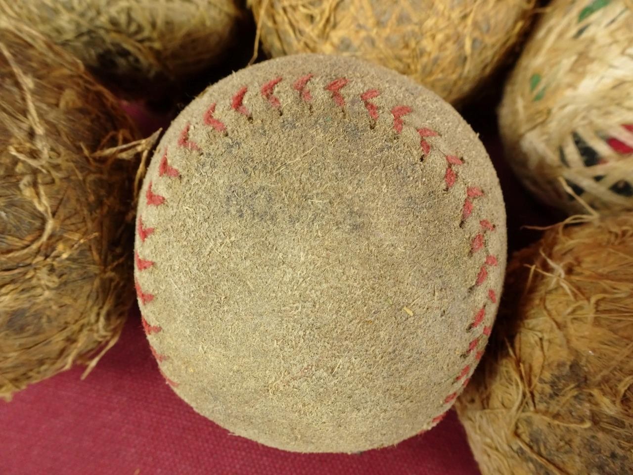 12 Vintage Folk Art CARNIVAL Amusement Park Knockdown Ball Toss Game BASEBALLS
