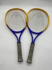 Lot Of 2 HEAD Andre Agassi 25 Tennis Racket Racquet Blue Yellow Pair