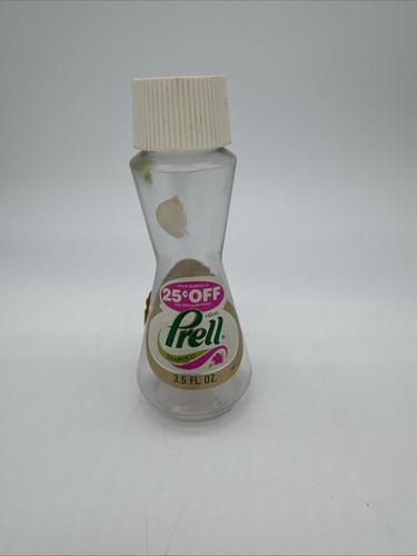 RARE Vintage Prell Shampoo Bottle Small 3.5 oz Travel Size Still Has Scent