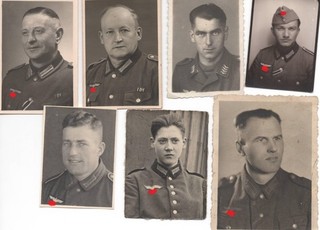 7 photos allemandes WW2 soldats allemands Heer Luftwaffe 100% originale
