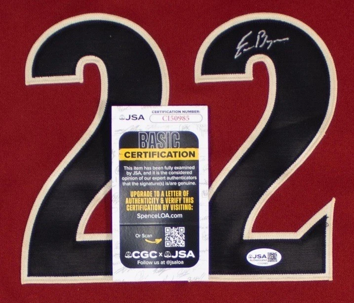 Camiseta majestuosa auténtica firmada por Eric Byrnes de los Arizona Diamondbacks talla 48 (certificado de autenticidad JSA Foto 2 de 4