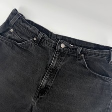 Levi's 550 Denim Shorts Mens 36 Black Vintage 90's Y2K Orange Tab Relaxed Fit