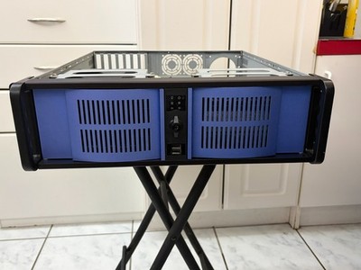 iStarUSA D-300 3U Server Chassis w/ 2 Hot Swap Bays Blue/Blk - Bare Bones NO PSU