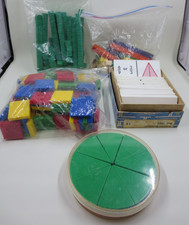 LOT of Math Manipulative Foam/Wood/Fractions/Pie Homeschool Learning Tools