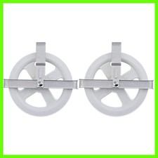 2 Pack Clothesline Pulley HIGH Grade Impact Plastic 5" Wheel - Features Alumi...