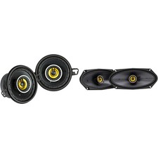 Kicker 50CSC4104 - 4x10" Drop-In Coaxial Speakers w/ 46CSC354 3.5" Coaxial Bu...