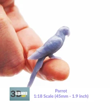 Parrot Miniature bird for dollhouse and diorama collectible by Alexander3DArt