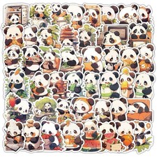 30pcs Random Cute Panda Graffiti Kawaii Animal Waterproof Stickers