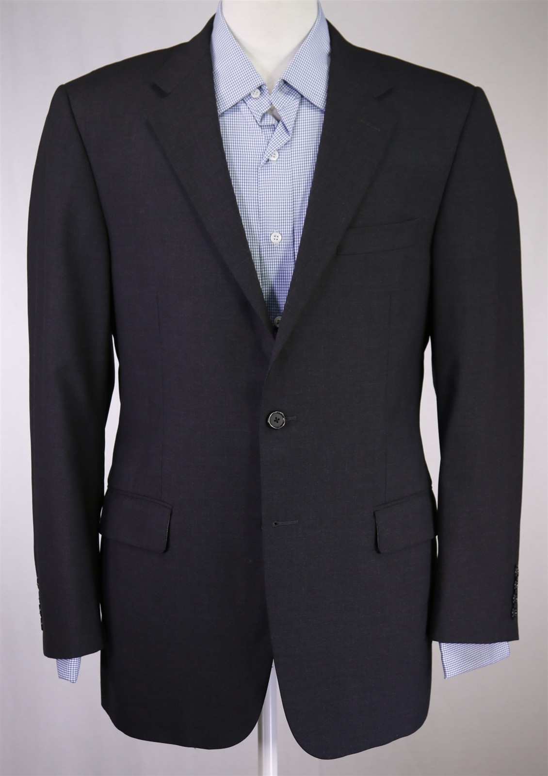 Hickey Freeman Gray Blazer Solid Wool 2-Btn Linds… - image 2