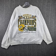 Vintage Green Bay Packers Sweatshirt Mens XL Gray NFL Football Ultra Fleece 90s