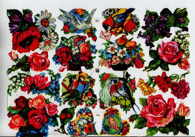 Glanzbilder : EAS   Nr. 3100,   ''  Blumen  ''