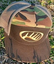 Richardson - 168 - 7-Panel Snapback Hat Camo/Black/Brown Trucker Cap  Antler