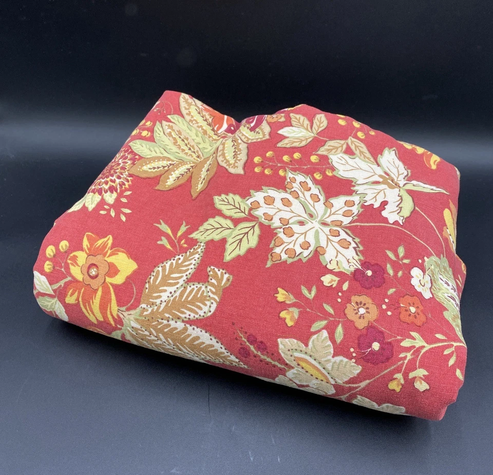 Capa de Edredom Queen POTTERY BARN Linho Jacobino Floral Linho Pesado Algodão *Falha - Imagem 2 de 4