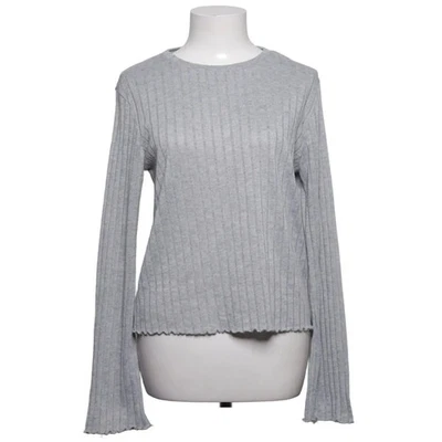 Amisu, pull en tricot, taille : L, gris, polyester/viscose, rayures #9hQ - Photo 1/4