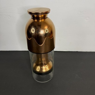 ETO 750 Copper Mirror Finish Wine Decanter Aerator Great Condition Glass