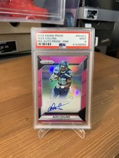 2016 Panini Prizm Alex Collins Pink Rookie Auto RC #RA-ACL PSA 9 Seahawks