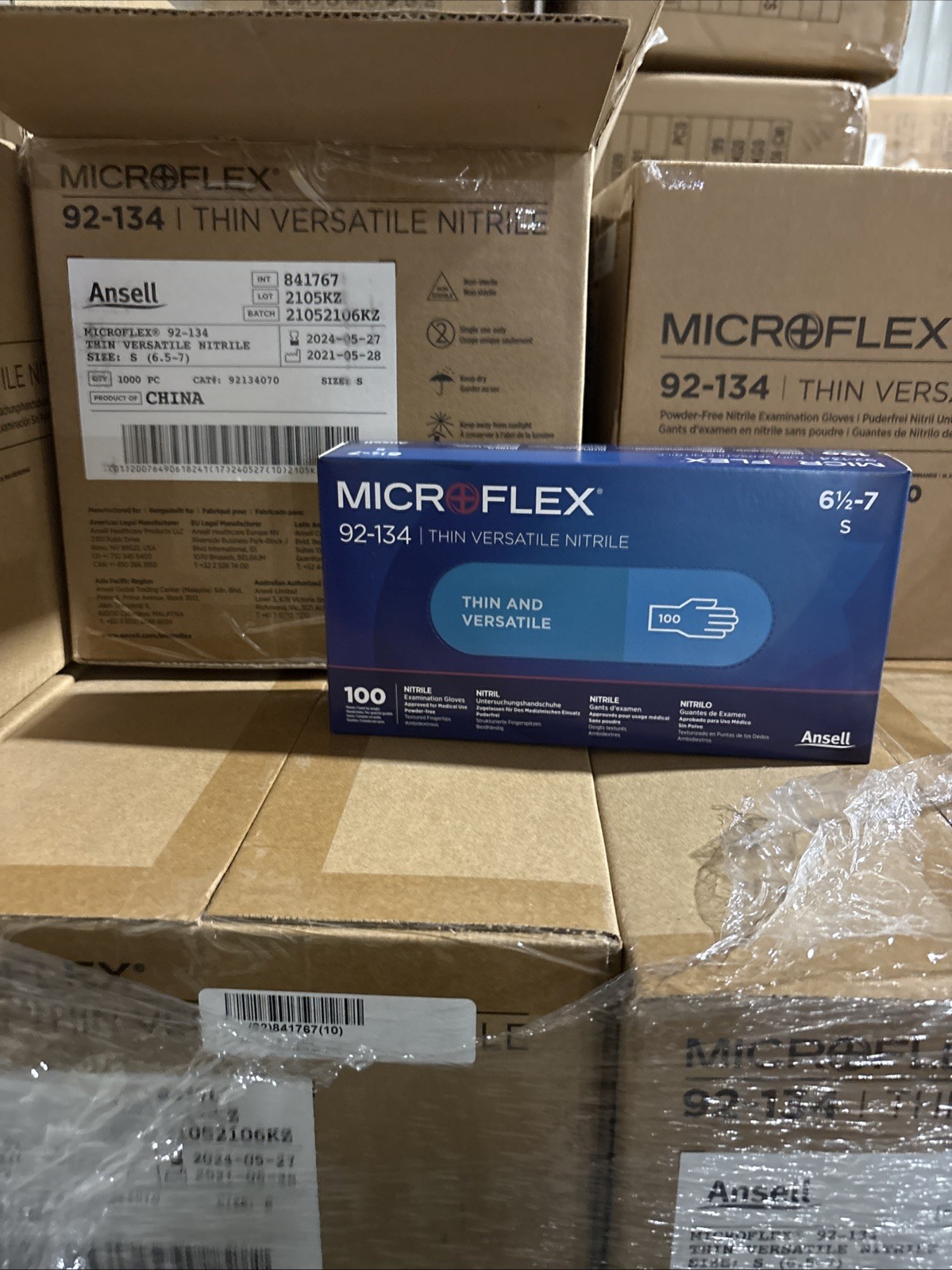 MICROFLEX 92-134 Thin Nitrile Exam Gloves Size Small 6.5-7 1000 Count Case