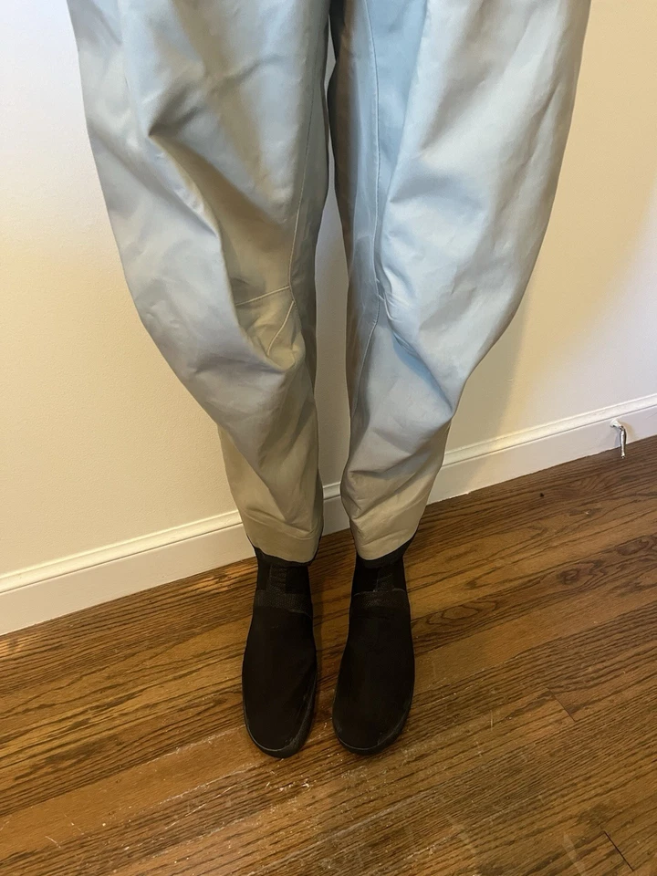 Simms GoreTex Waders FISHING Stocking foot Women Size L Made In USA Simms Belt - Image 3 of 4