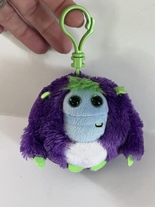TY MONSTARZ COLLECTION BEANIE BABIES FRANKIE 3" CLIP 2013 PURPLE GREEN