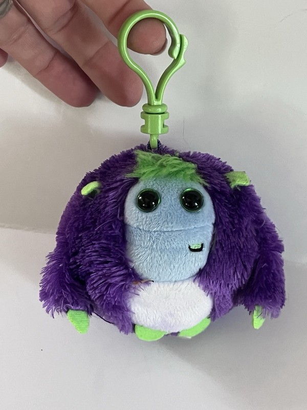 TY MONSTARZ COLLECTION BEANIE BABIES FRANKIE 3" CLIP 2013 PURPLE GREEN