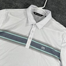 Travis Mathew Polo Shirt Mens XL Extra Large White Short Sleeve Golf Casual