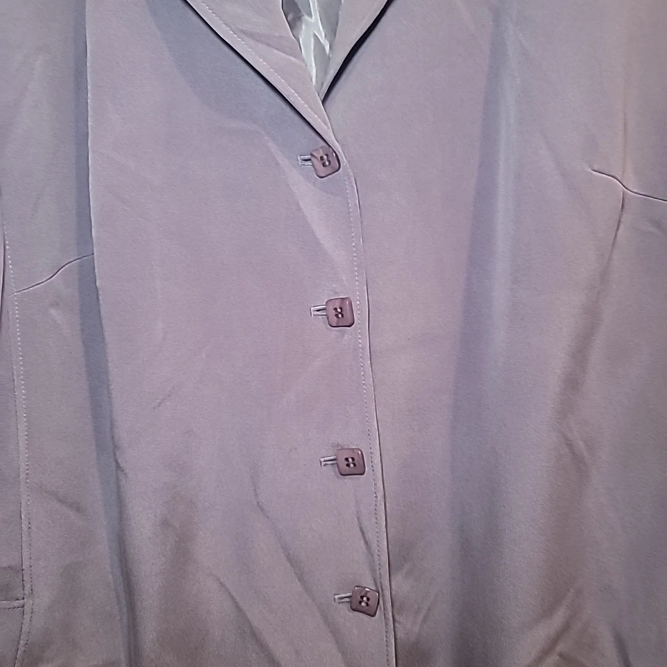 Travis Ayers vintage 2 pc suit set purple 100% silk plus size 26w workwear - Image 3 of 4