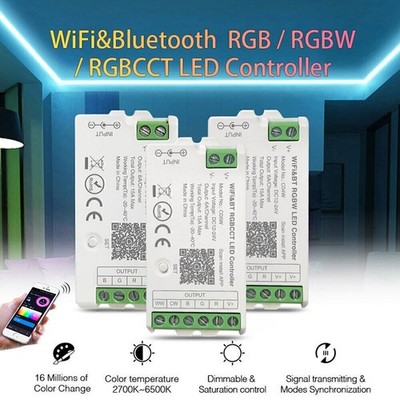 Wifi Bluetooth Smart LED Controller For RGB RGBW RGBCCT White COB Strip Light