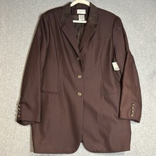 Jaclyn Smith Brown Blazer Women Plus Size 18W Suit Jacket Career Office Workwear